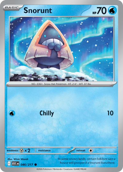 Snorunt 46/217 Ascended Heroes Pokemon card