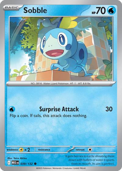 Sobble 39/132 Mega Evolution Pokemon card