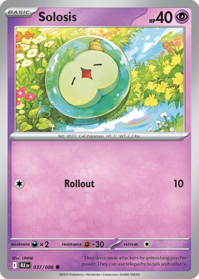 Solosis 37/86 Black Bolt Pokemon card