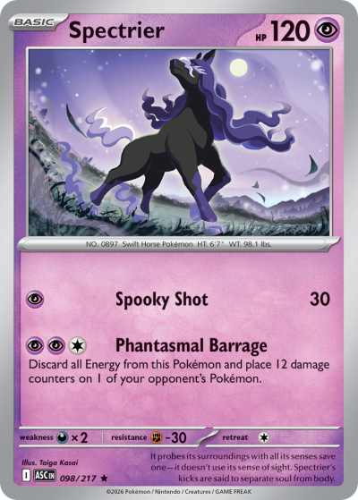 Spectrier 98/217 Ascended Heroes Pokemon card