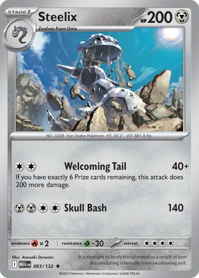 Steelix 93/132 Mega Evolution Pokemon card