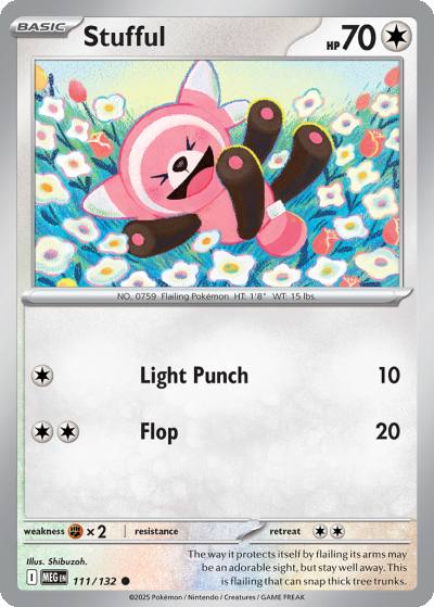 Stufful 111/132 Mega Evolution Pokemon card