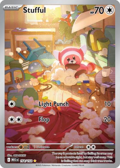 Stufful 154/132 Mega Evolution Pokemon card