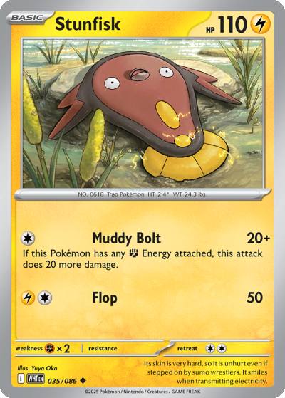 Stunfisk 35/86 White Flare Pokemon card