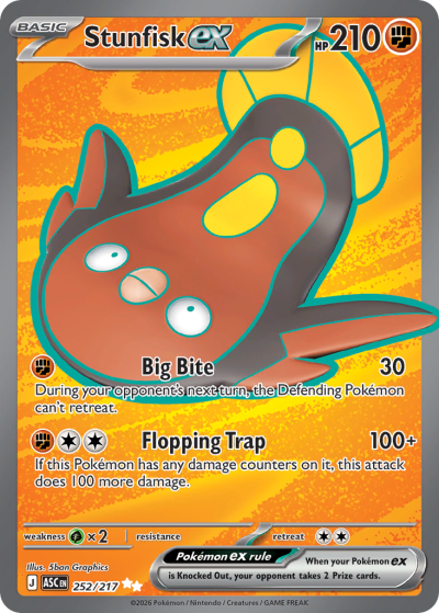 Stunfisk ex 252/217 Ascended Heroes Pokemon card