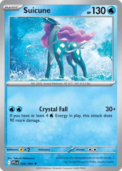 Suicune 26/94 Phantasmal Flames Pokemon card