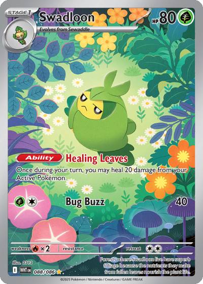 Swadloon 88/86 White Flare Pokemon card