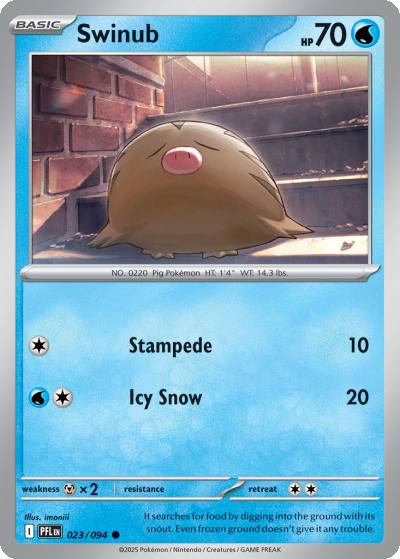 Swinub 23/94 Phantasmal Flames Pokemon card