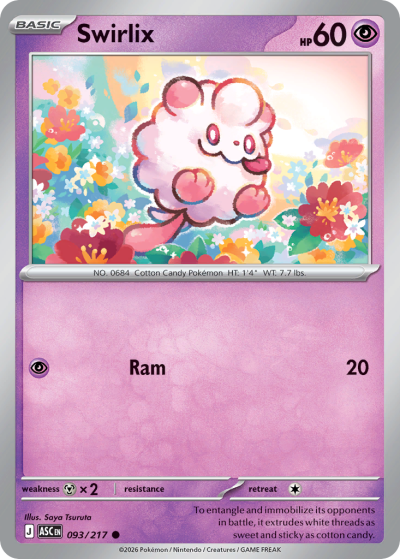 Swirlix 93/217 Ascended Heroes Pokemon card