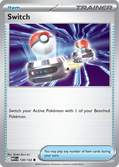 Switch 130/132 Mega Evolution Pokemon card