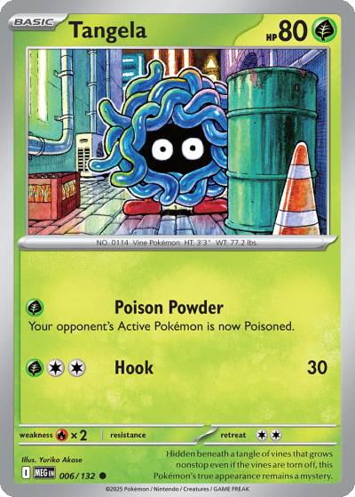 Tangela 6/132 Mega Evolution Pokemon card