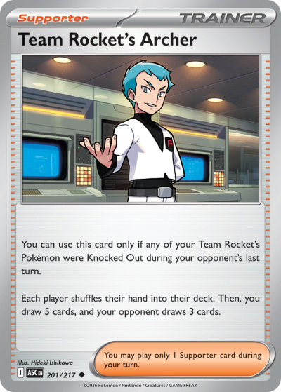 Team Rocket's Archer 201/217 Ascended Heroes Pokemon card