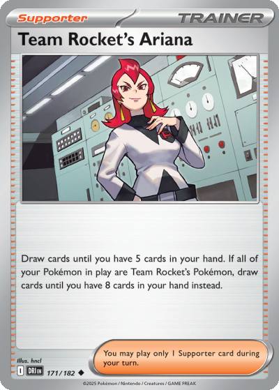 Team Rocket's Ariana 171/182 Destined Rivals Pokemon card