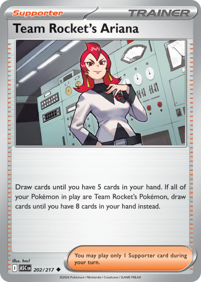 Team Rocket's Ariana 202/217 Ascended Heroes Pokemon card