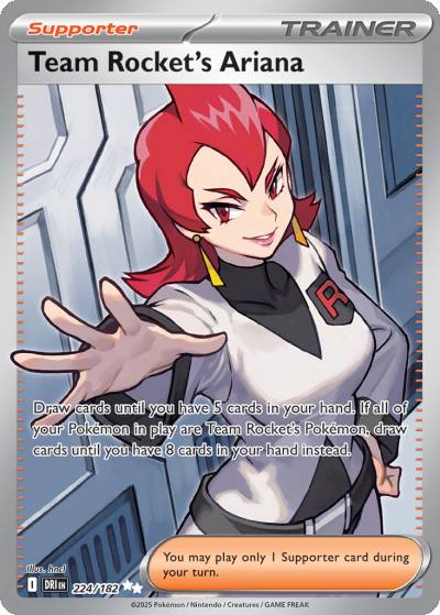 Team Rocket's Ariana 224/182 Destined Rivals Pokemon card