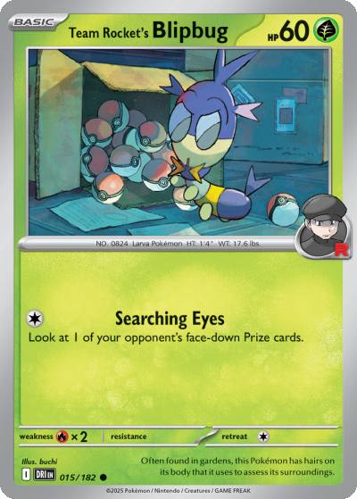 Team Rocket's Blipbug 15/182 Destined Rivals Pokemon card