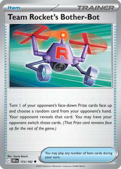 Team Rocket's Bother-Bot 172/182 Destined Rivals Pokemon card