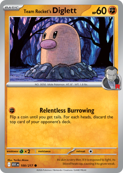 Team Rocket's Diglett 100/217 Ascended Heroes Pokemon card