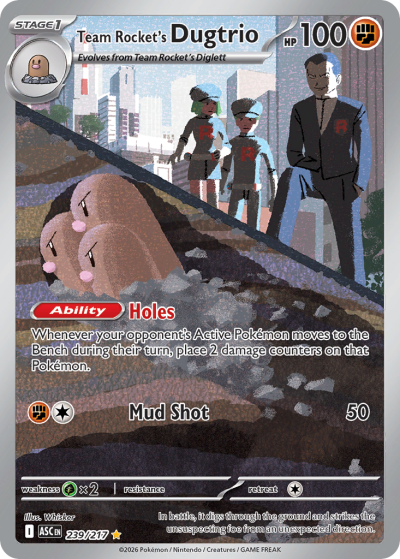 Team Rocket's Dugtrio 239/217 Ascended Heroes Pokemon card