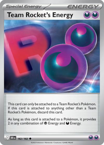Team Rocket's Energy 182/182 Destined Rivals Pokemon card