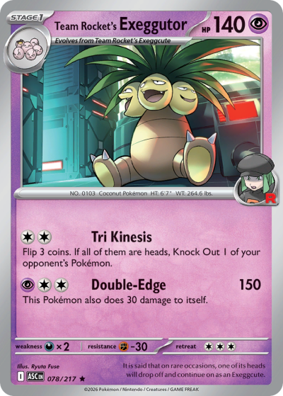 Team Rocket's Exeggutor 78/217 Ascended Heroes Pokemon card