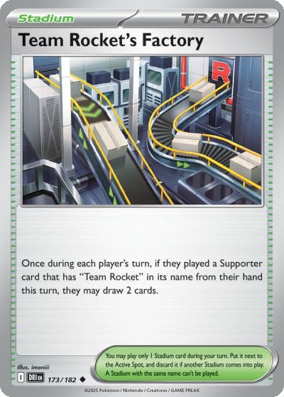 Team Rocket's Factory 173/182 Destined Rivals Pokemon card