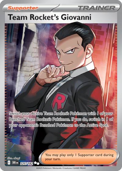 Team Rocket's Giovanni 225/182 Destined Rivals Pokemon card