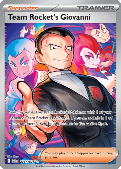 Team Rocket's Giovanni 238/182 Destined Rivals Pokemon card