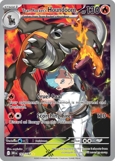 Team Rocket's Houndoom 191/182 Destined Rivals Pokemon card