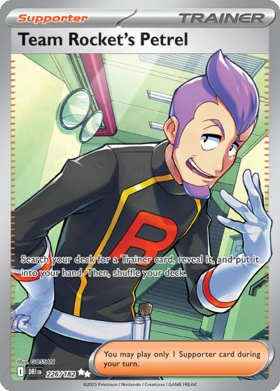 Team Rocket's Petrel 226/182 Destined Rivals Pokemon card