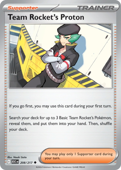 Team Rocket's Proton 208/217 Ascended Heroes Pokemon card