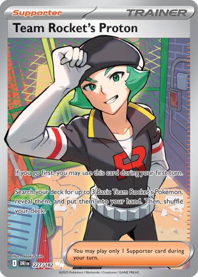 Team Rocket's Proton 227/182 Destined Rivals Pokemon card