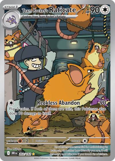 Team Rocket's Raticate 202/182 Destined Rivals Pokemon card