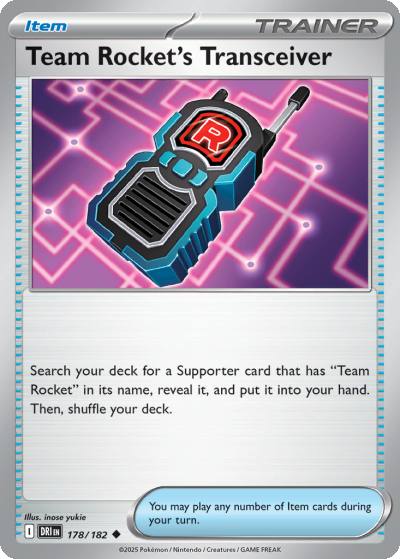 Team Rocket's Transceiver 178/182 Destined Rivals Pokemon card