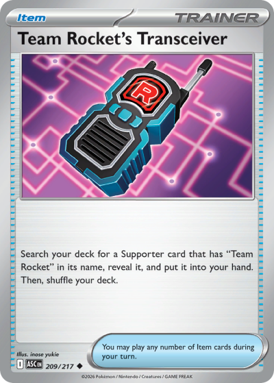 Team Rocket's Transceiver 209/217 Ascended Heroes Pokemon card