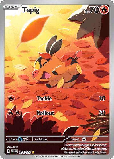 Tepig 96/86 White Flare Pokemon card