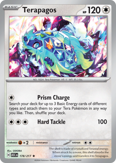Terapagos 178/217 Ascended Heroes Pokemon card