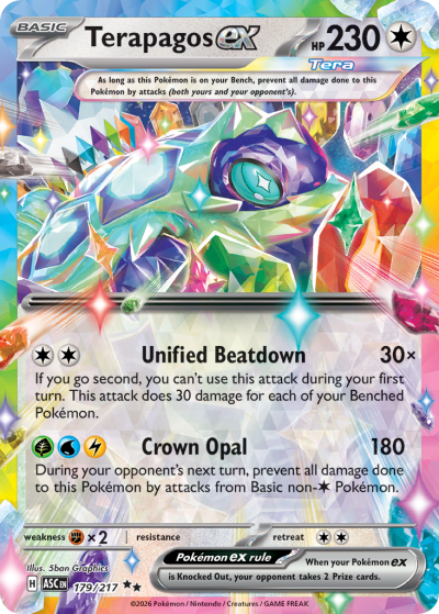 Terapagos ex 179/217 Ascended Heroes Pokemon card