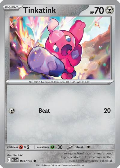 Tinkatink 96/132 Mega Evolution Pokemon card