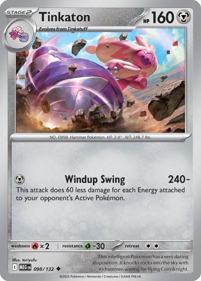 Tinkaton 98/132 Mega Evolution Pokemon card