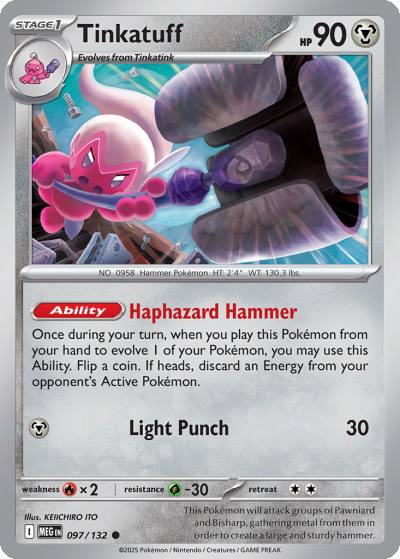 Tinkatuff 97/132 Mega Evolution Pokemon card