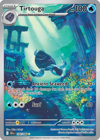Tirtouga 106/86 Black Bolt Pokemon card