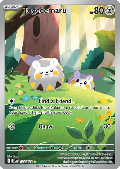 Togedemaru 104/94 Phantasmal Flames Pokemon card