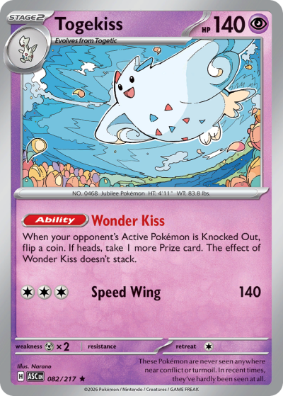 Togekiss 82/217 Ascended Heroes Pokemon card