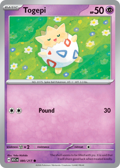 Togepi 80/217 Ascended Heroes Pokemon card