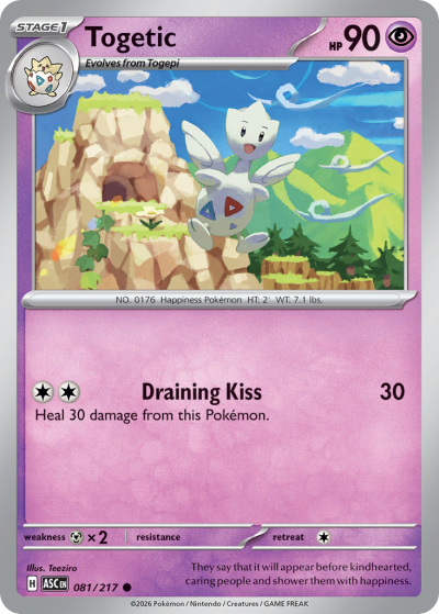 Togetic 81/217 Ascended Heroes Pokemon card