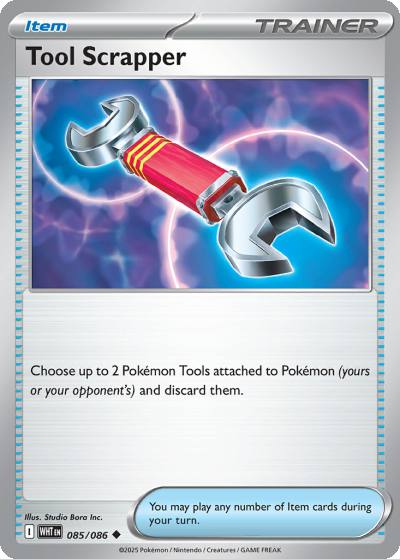 Tool Scrapper 85/86 White Flare Pokemon card