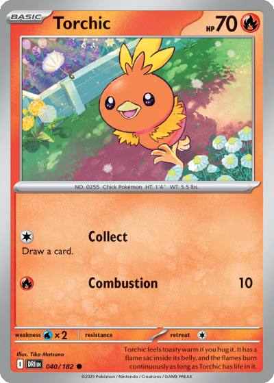 Torchic 40/182 Destined Rivals Pokemon card