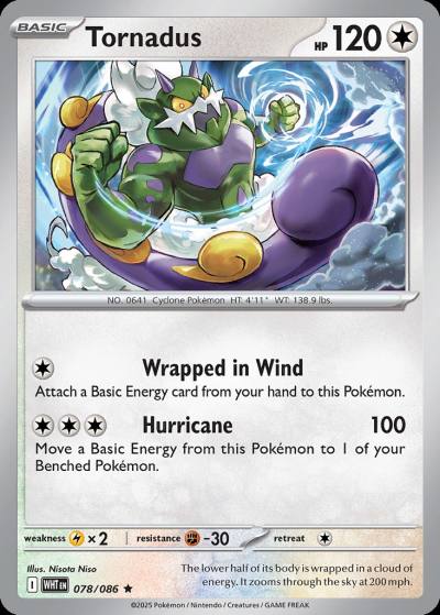 Tornadus 78/86 White Flare Pokemon card