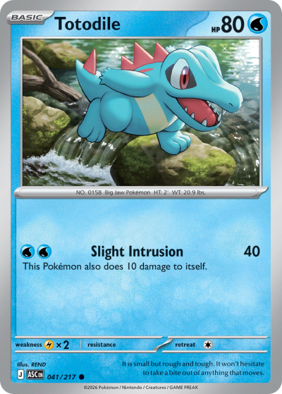 Totodile 41/217 Ascended Heroes Pokemon card